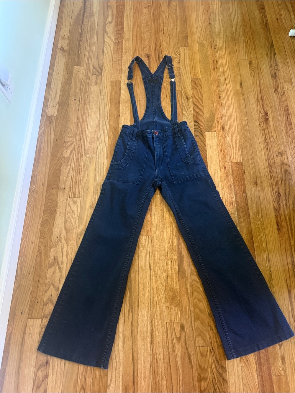 Women’s Dark Blue Suspender Jeans